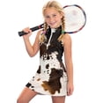 thumbnail image 4 of Teen Girls Sleeveless Dresses Flowy Dress Zip Neck Skort for Play On Course Party Summer Dresses 10-11 Years, 4 of 6