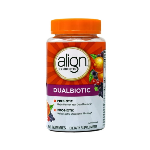 Align Digestive Health Prebiotic Probiotic Gummies Fruit Flavored - 50 Ct