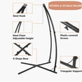 thumbnail image 4 of LAZY BUDDY Hanging Tree Tent with Metal Stand, X-Stand with Swing Hammock, LED Lights, Max 330lb, 4 of 9