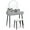 Gray, variant on Costway Vanity Makeup Dressing Table Stool Set 3-Color Lighted Mirror with Drawers White