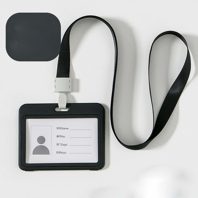 Porte-cartes d'Identité Double Face pour Écussons de Travail d'Employé et Papeterie, Design Transparent