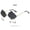Black, variant on Womens Sunglasses Rimless Cloud Shaped Vintage Punk Glasses with Detachable Tassel Pendant for Daily Wear