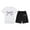 White, variant on WhouRiu Big Girls Outfit Set Short Sleeve Bow Print T Shirt Loose Shorts Child Comfy Streetwear Outfits Blue.Sizes 8-9