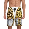 thumbnail image 1 of Vsdgher Shorts de Pyjama Imprimé Léopard pour Hommes Bas de Pyjama Légers avec Poches-4TG, 1 of 6