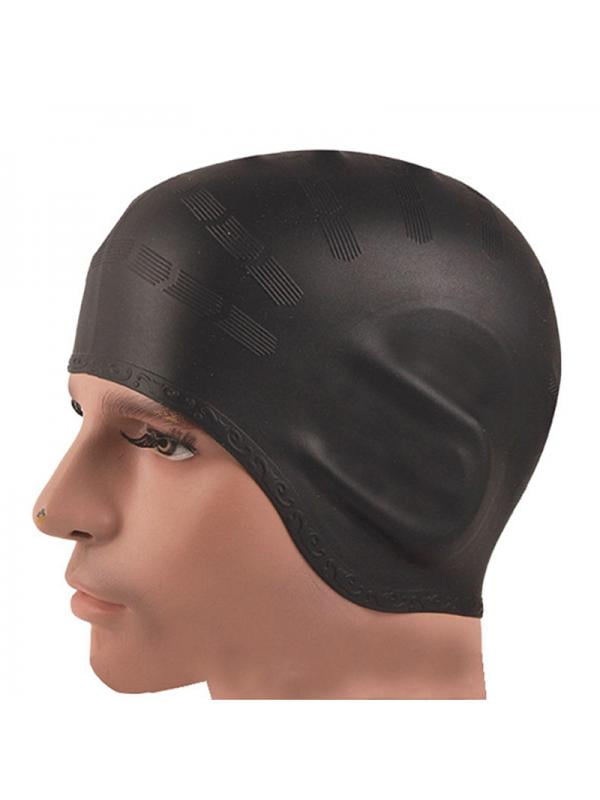Swim Cap with Ear Pockets Protection 
