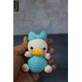thumbnail image 5 of Cute Daisy Duck Blue Crochet Toy, 100% Handmade Woolen Stuffed Toy., 5 of 8