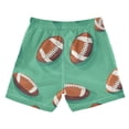 thumbnail image 7 of FORMRS Boys Swim Trunks Quick Dry Mesh Liner Boardshorts Sizes XS-XL, Green American Footballs, 7 of 7