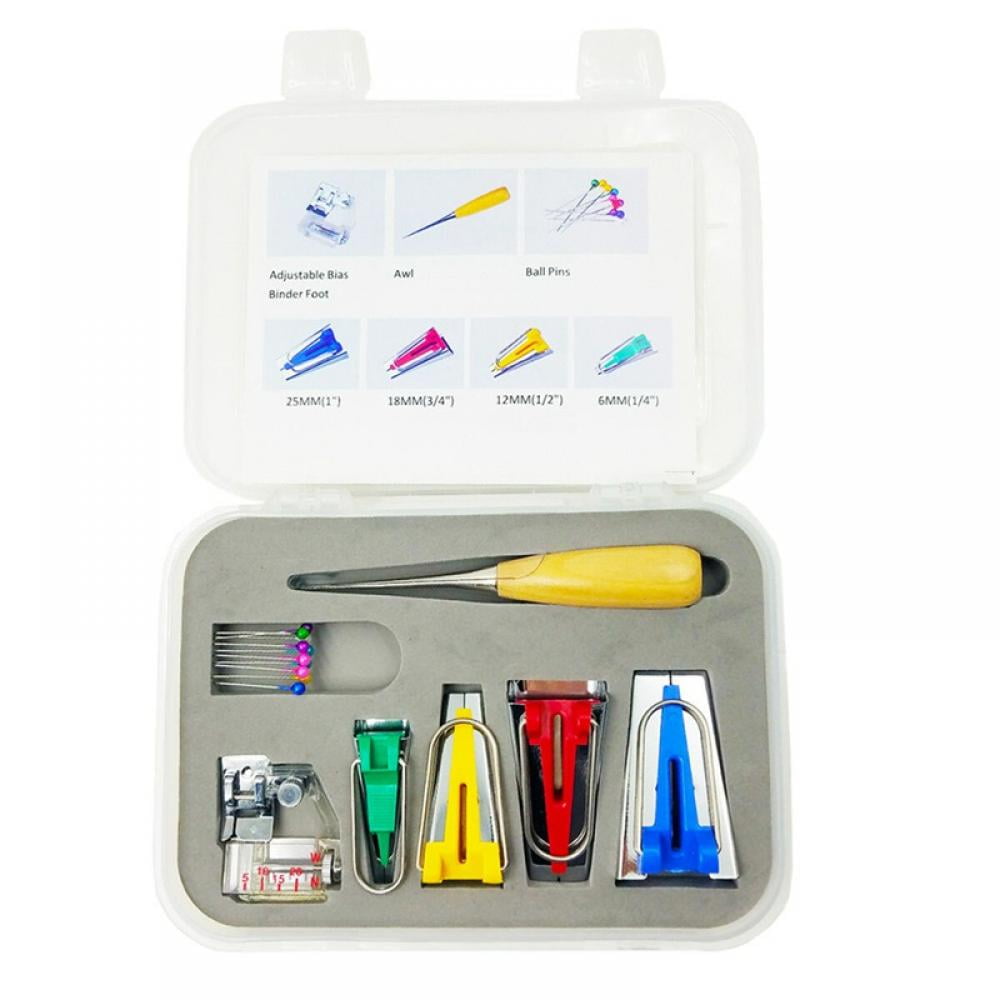 JANDEL Fabric Bias Tape Maker Tool Kit Set, 16Pcs Sewing Machine