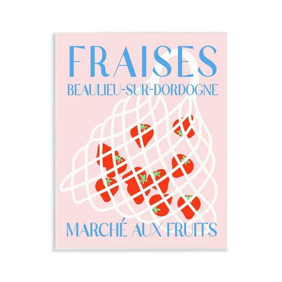 Stupell Industries Modern Strawberry Fruit Market Food & Beverage Painting Unframed Art Print Wall Art, 11 x 14