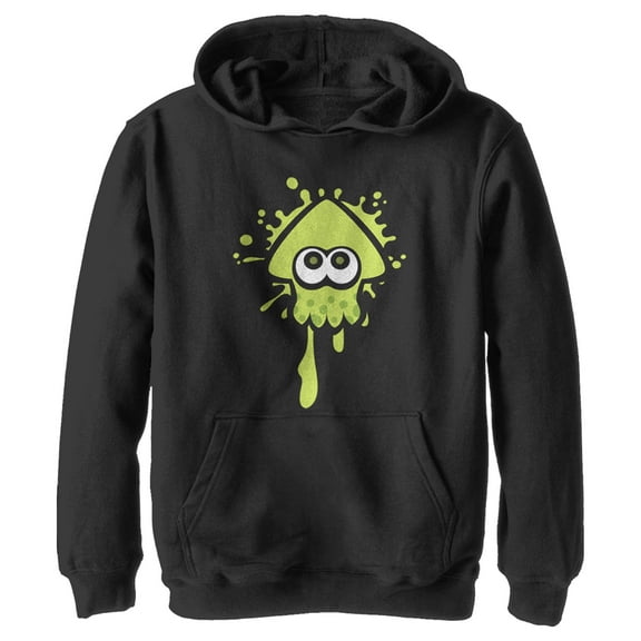 Boy's Nintendo Splatoon Inkling Squid Pull Over Hoodie Black Medium