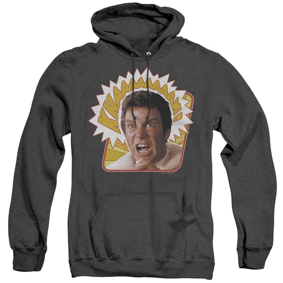 Star Trek Khaaaaaan Adult Heather Hoodie Sweatshirt Black