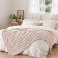thumbnail image 2 of U by Bedsure Crystal Pink Fleece Twin Blanket for Couch - Super Soft Cozy Blankets for Women, Girls, 60x80 inches, 2 of 6