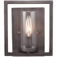 thumbnail image 3 of Beaumont Lane Clear Glass Wall Sconce in Gunmetal Bronze, 3 of 4