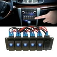 thumbnail image 4 of Panel De Interruptores Basculantes, Interruptor Basculante Luz De Fondo Azul Segura LED Con Doble USB Para Barco Para Camión Para Marino ANGGREK Otros, 4 of 8