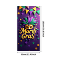thumbnail image 5 of LUUFILx Mardi Gras Mask Banner Happy Celebrations Backdrop Party Decorations Festival Supplies Photography Props Event Decor Colorful Fiesta Background, 5 of 7