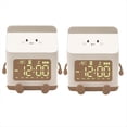 thumbnail image 1 of Cartón de Leche Despertador Electrónico Estudiante Mini Cuenta Atrás Pequeño Despertador Dormitorio Reloj Marrón, 1 of 6