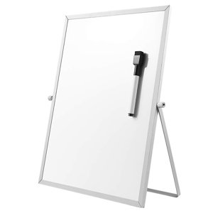 Tableau magnétique à sec avec support pour bureau blanc double face planificateur rappel pour Schoo