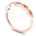 thumbnail image 2 of 0.1 ct Brilliant Round Cut Simulated Red Diamond 18K Rose Gold Stackable Band SZ 8.5, 2 of 6