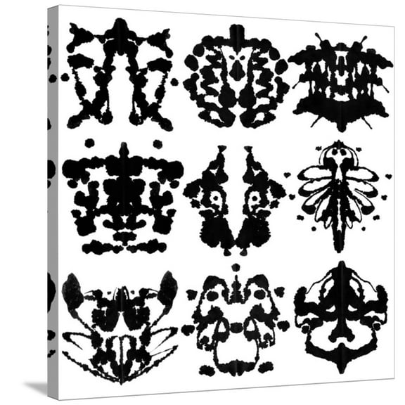 Art.com Nine Rorschach Test Stretched Canvas Print Wall Art by akova, 30" x 30"