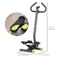 thumbnail image 2 of CoSoTower Twist Stepper Exercise Machine with Adjustable Resistance, LCD Screen - Grey & Green, 2 of 7