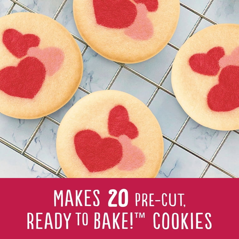 Pillsbury Ready To Bake Hearts Shape Sugar Cookie Dough, 20 Cookies, 9.1 oz.