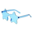 thumbnail image 1 of Gafas de sol sin montura en forma de estrella para mujeres hombres | UV400 Protección Candy Color Party Gafas • Paquete 1 de lentes finas ligeras • Atrezzo para foto de boda de festival 5,5", 1 of 5