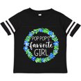 thumbnail image 3 of Inktastic Pop Pop's Favorite Girl Blue Flowers Wreath Girls Toddler T-Shirt, 3 of 5