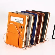 Fnyoxu A5 Executive Notebook - 8.46x5.7in Thick Paper Journal with 3 Pockets, Lay-Flat Binding for Office, Business, Daily Use