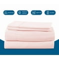 thumbnail image 5 of 4-Piece Full Sleeper Sofa Sheet Set, 100% Egyptian Cotton, 600 Thread Count, Fits 8" Deep Pull-Out Couch Mattress (54" x 72") - Blush Pink Solid, 5 of 5