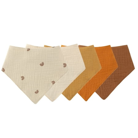 

SIEYIO 5Pcs Baby Infants Feeding Bib Soft Pure Cotton Bandana Muslin Absorbent Saliva Towel Toddler Scarf Newborn Burp Cloth Shower Gifts