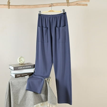 

Men Loungewear Pockets Pants Sleepwear Trousers Gym Active Pajama Jogger Bottoms
