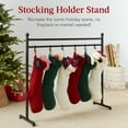 thumbnail image 3 of Best Choice Products 3ft Christmas Stocking Stand, Hanging Holiday Decor Display w/ Name Tags, Chalk Marker - Black, 3 of 8