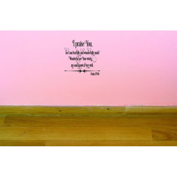 Top Decals I I Am Fearfully And Wonderfully Made. Wonderful Are Your Works My Soul Knows It Very Well. -psalm 139:14 20x20 Color: Multi