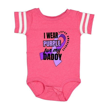 

Inktastic I Wear Purple for My Daddy Lupus Awareness Gift Baby Boy or Baby Girl Bodysuit