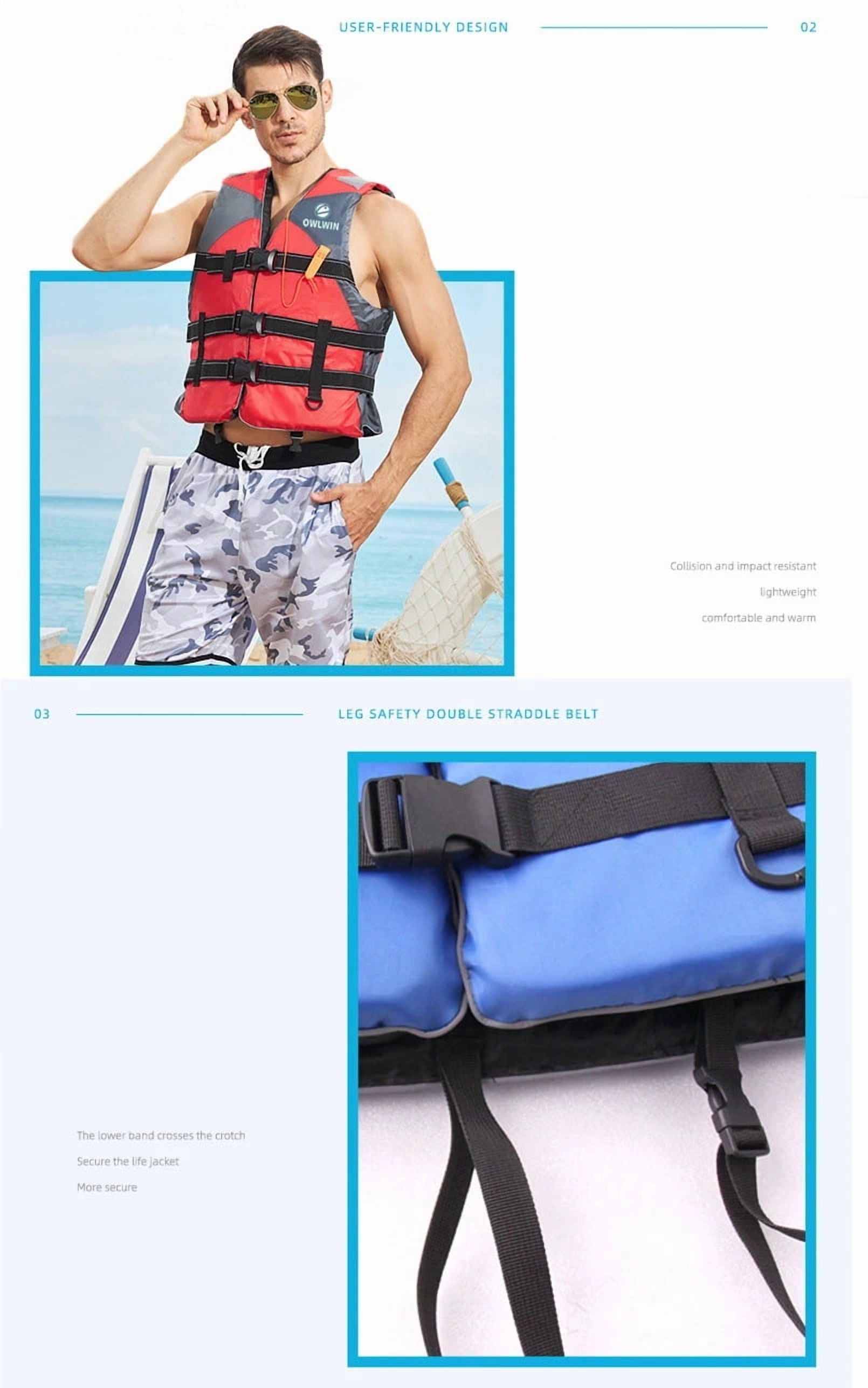 2025 Professional life jacket adult children fishing suit snorkeling swimming boat drifting vest portable large buoyancy