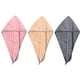thumbnail image 1 of Paquete de 3 toallas para el cabello de microfibra, toallas para secar el cabello, turbante envolvente, toalla para la cabeza suave y absorbente antiencrespamiento, 1 of 5