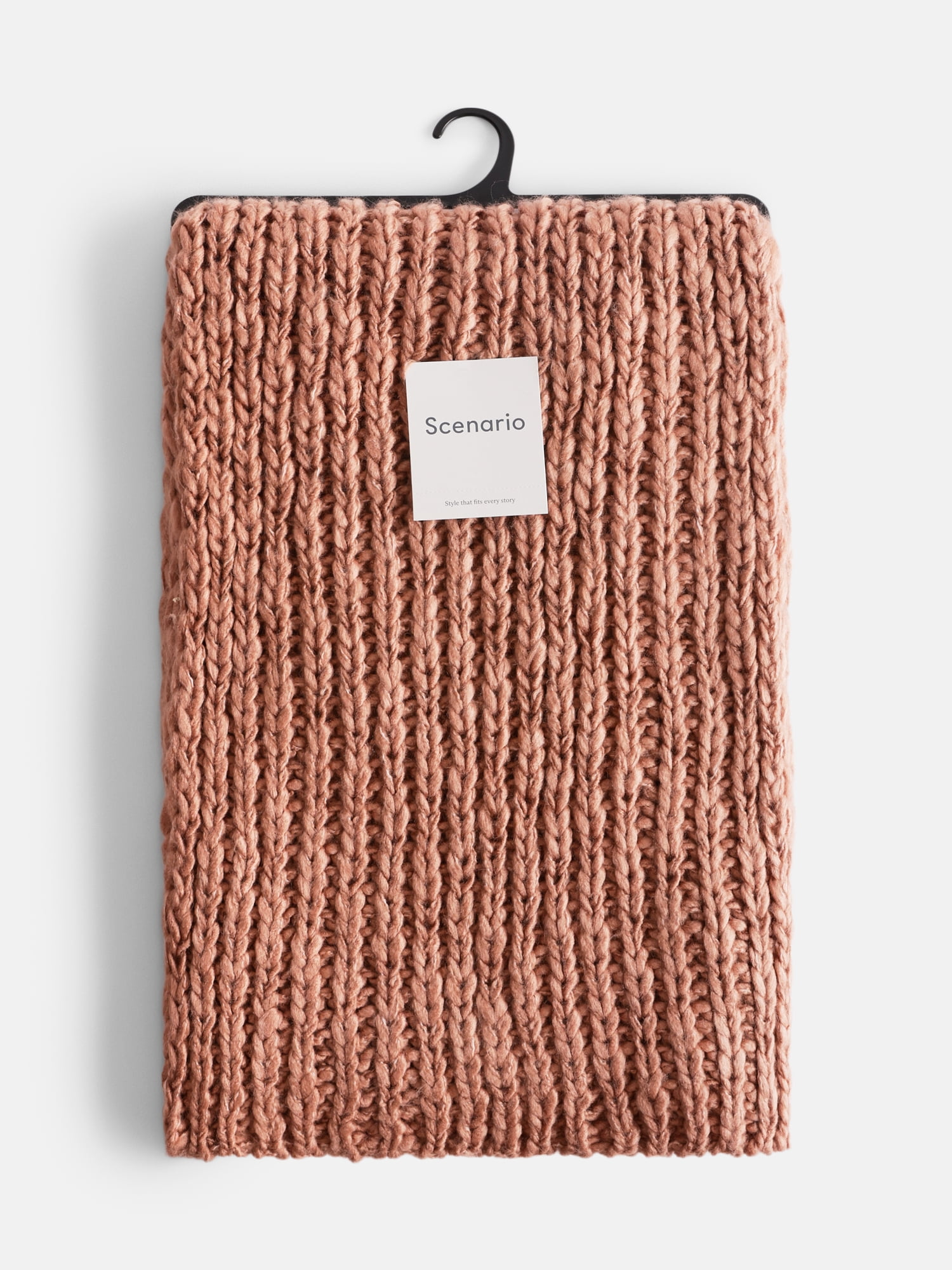 Scenario Women's Chunky Textured Scarf, Root Beer