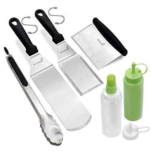 Details about / Turner Spatula SetProfessional Flat Top Burger Pancake Heavy Duty Griddle Grill