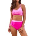 thumbnail image 1 of FhsagQ Swimsuit Sets for Women Role Play Cop Women's Solid Color Patchwork String Piece Bikini Swimsuit Sets for Women Role Play Cop Swimsuit Sets for Women Plus Size Underwire L, 1 of 9