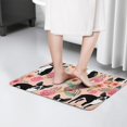 thumbnail image 4 of Pink Boston Terrier and Flower Flannel Non Slip Door Rugs,Washable Door Mats Indoor,Decorative Door Mats,Dirt-Resistant and Absorbent Doormat for Entrance,Bedroom,Kitchen,Bathroom,31.5x17in(80x43cm), 4 of 4