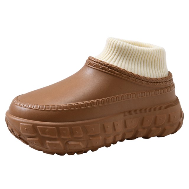 Botas plataforma Zapatos la casa invierno para hombres Fuera piel forrada CALIENTE COMOSA ANTI-SLIP