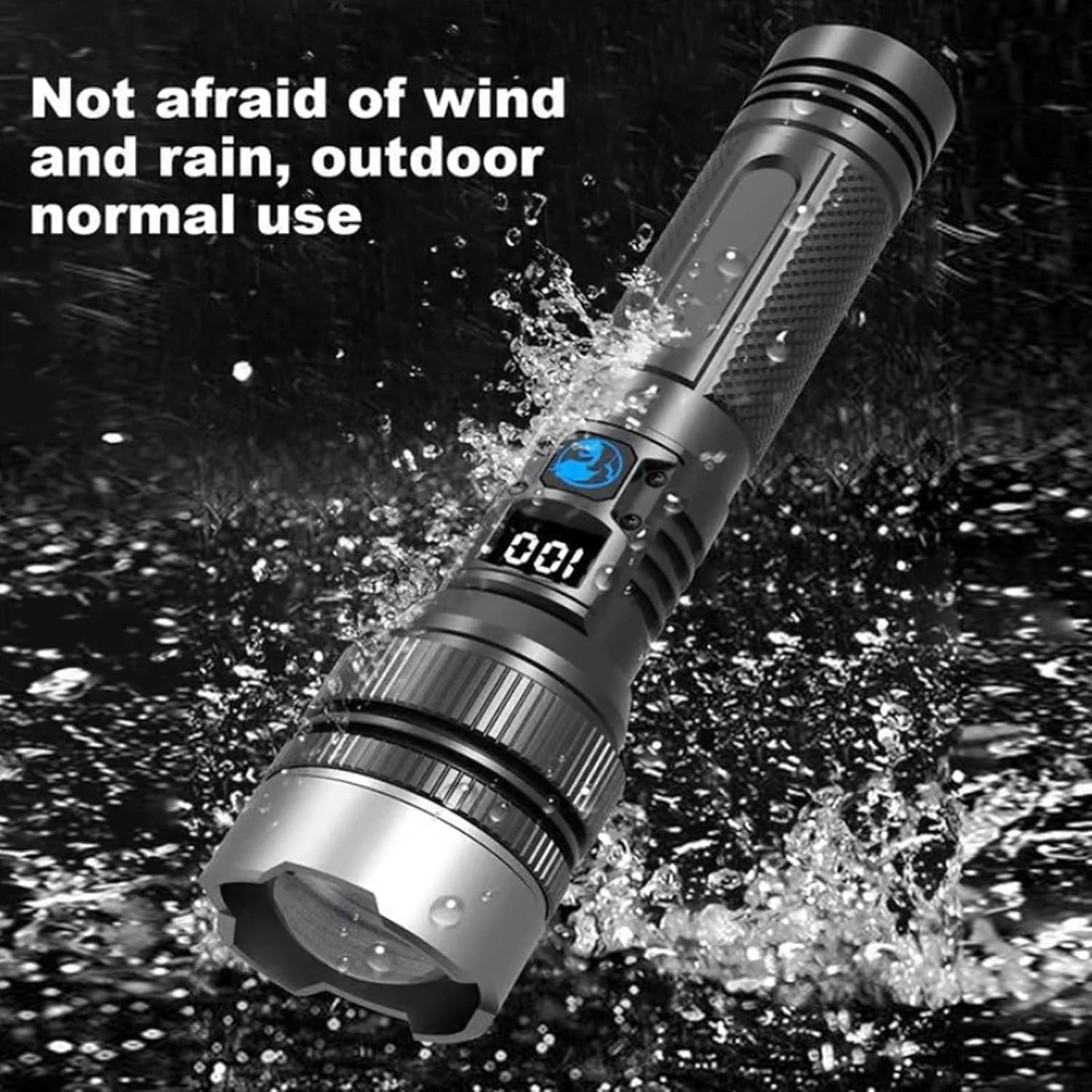 The Ultimate Survival Flashlight Pro, LED Flashlights High Lumens, Waterproof Handheld Flashlights, 5 Modes Torch with LED Digital Display for home