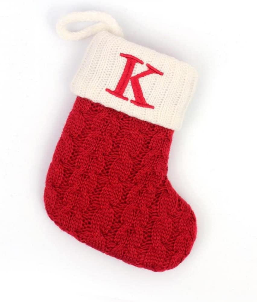 Christmas Stocking with 26 Letter, Initial Embroidered Mini Cute Christmas  Stockings Cotton Cord with White Super Soft Plush Cuffs Christmas  Decorations, 5.5 * 7.1 in (A) - Walmart.com