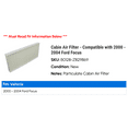 thumbnail image 2 of Cabin Air Filter - Compatible with 2000 - 2004 Ford Focus 2001 2002 2003, 2 of 2