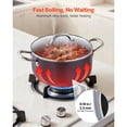 thumbnail image 3 of 6-Quart Nonstick Aluminum Stock Pot with Glass Lid - PFOA & PFAS-Free Cooking for Soups and Stews, 3 of 6