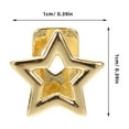 thumbnail image 2 of COOPHYA 2Pcs Metal Hip Hop Tooth Grills Star Shape Smooth Material Fashion Accessory for Parties, 2 of 8