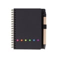 thumbnail image 2 of Spiral Notebook with Pen 4.7 x 5.9in Black Pocket Steno Pad Lined Journal Notebook with Sticky Notes Index Tabs Mini Notebook for Business Use, 2 of 5
