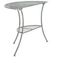 thumbnail image 6 of SAFAVIEH Genson Outdoor Patio Semi Circle End Table, Antique Green, 6 of 12