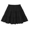 thumbnail image 5 of Pounoo Women's Skirts Elastic High Waist Ruffled Tiered Mini Skirt Casual Summer Wear Lightweight Breathable Loose Fit Flowy Skirts Gift, 5 of 6
