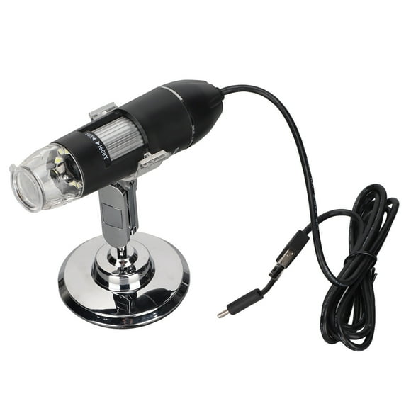 3 In 1 Digital Microscope, CMOS Image Sensor Black 640x480 Portable 8 LED Digital Microscope For 7
